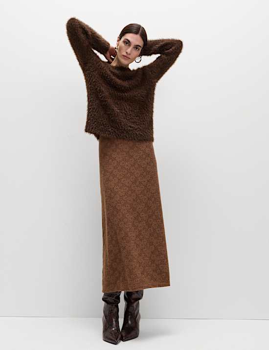 Jupe midaxi en dentelle