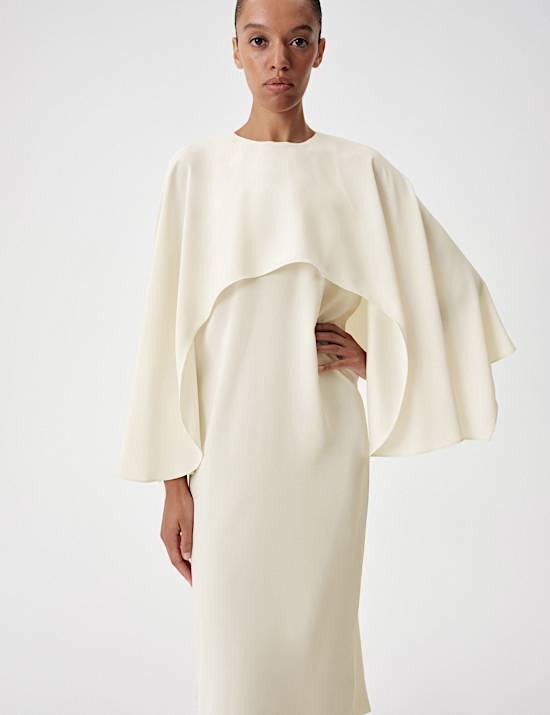 Cape Midaxi Dress