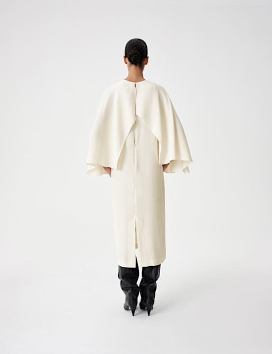 Cape Midaxi Dress
