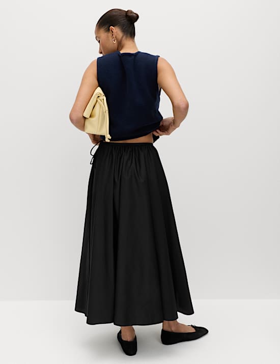 Taffeta Midi Circle Skirt