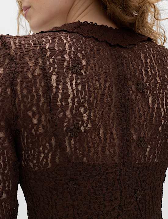 Jersey Floral Lace Midaxi Bodycon Dress