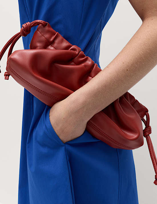 Cotton Rich Panel Midi Waisted Skater Dress