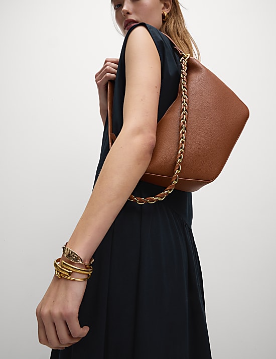 Pure Cotton Tiered Midi Relaxed Dress