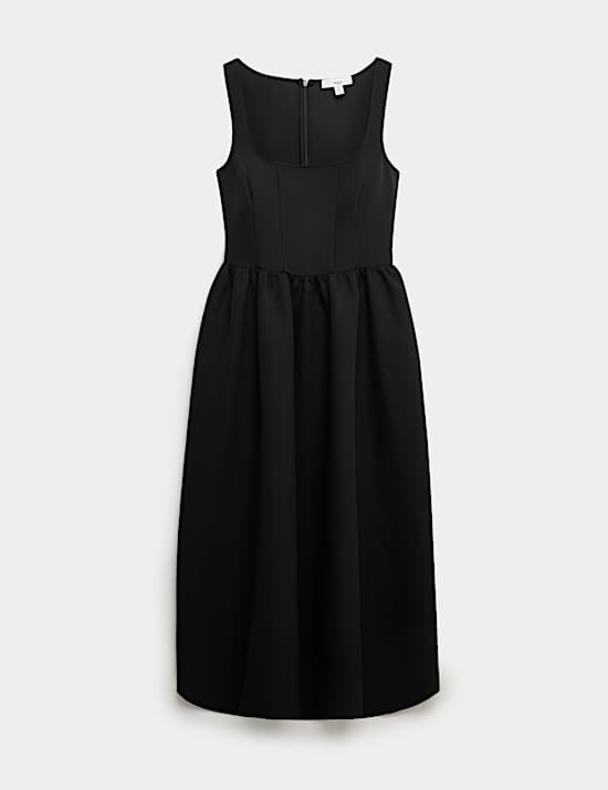 Square Neck Midi Skater Dress