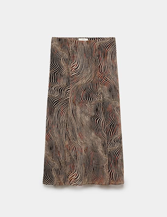Animal Print Midi Circle Skirt