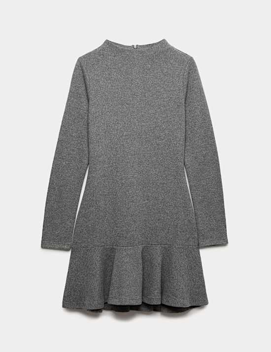 Cosy Jersey Mini Tiered Dress With Cotton