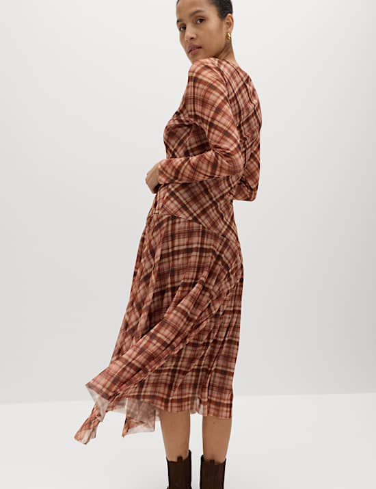 Printed Cowl Neck Midaxi Skater Dress