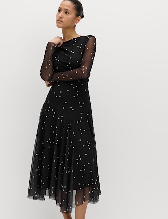 Midaxi kolov&eacute; &scaron;aty s ohrnovac&iacute;m l&iacute;mcem a potiskem