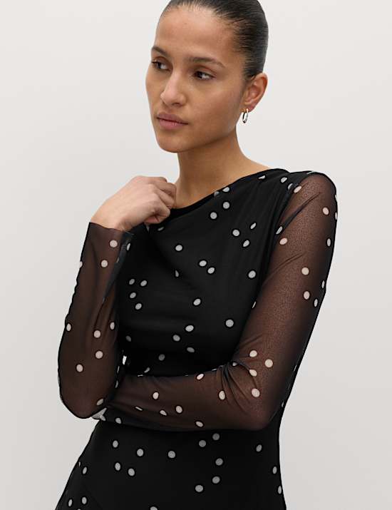 Midaxi kolov&eacute; &scaron;aty s ohrnovac&iacute;m l&iacute;mcem a potiskem