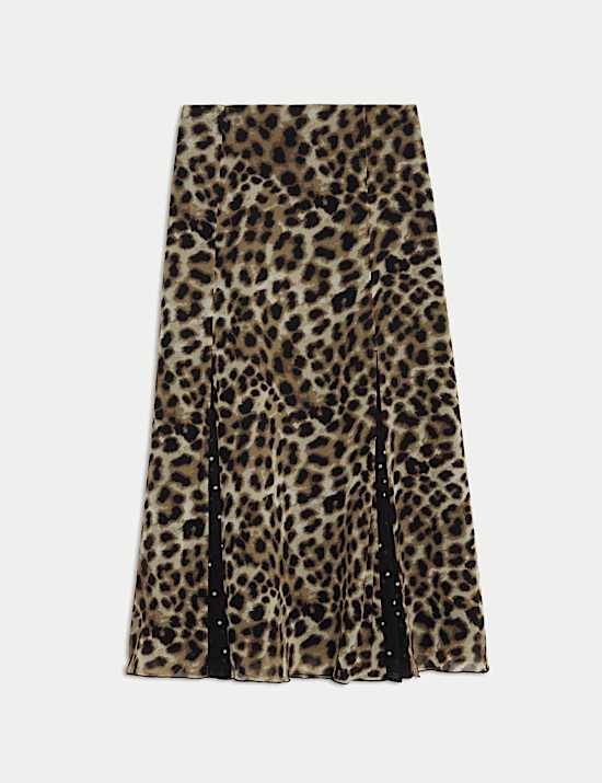 Polka Dot Midi Slip Skirt