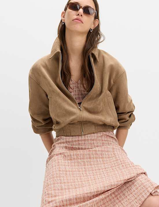 Cotton Rich Textured Printed Midi Tea Dress