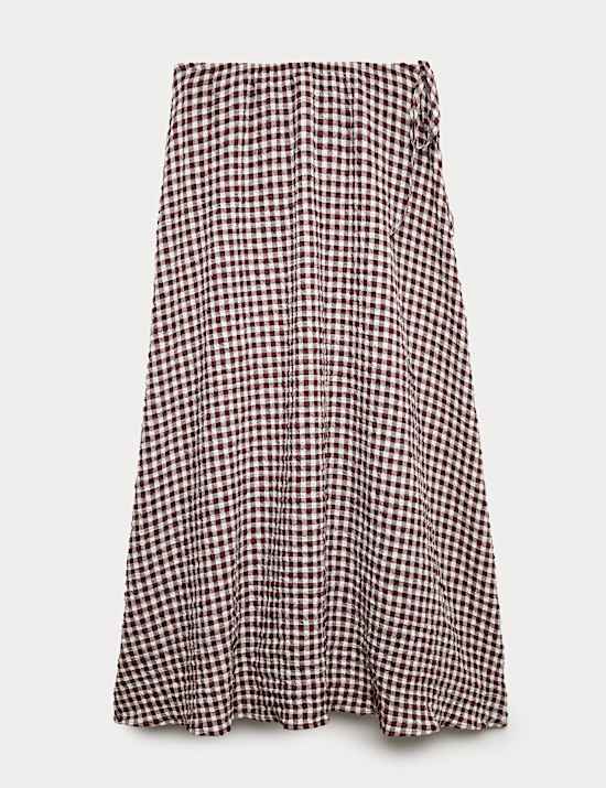 Cotton Rich Gingham Midaxi Circle Skirt