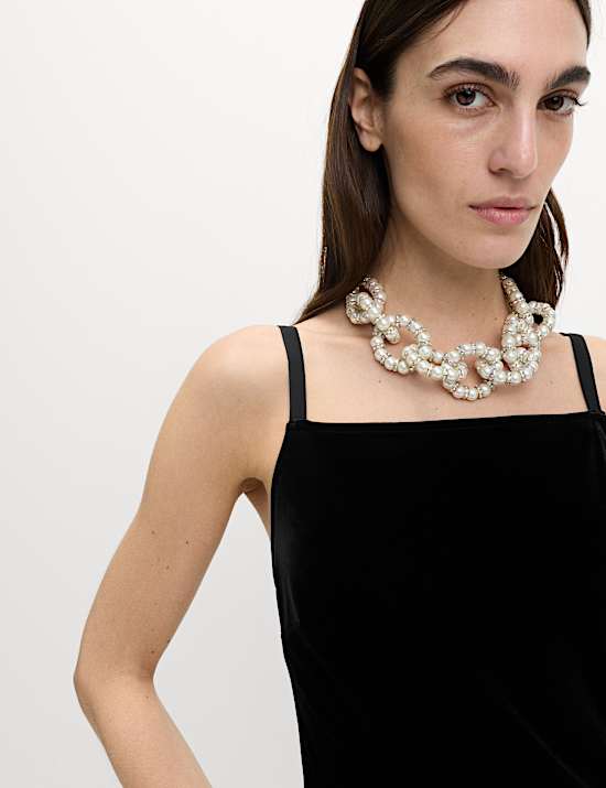 Sheer Square Neck Midaxi Slip Dress