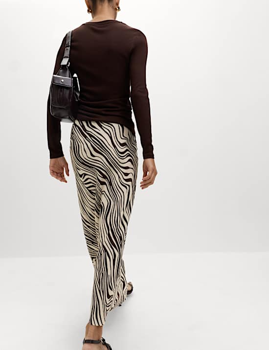 Printed Midaxi Slip Skirt