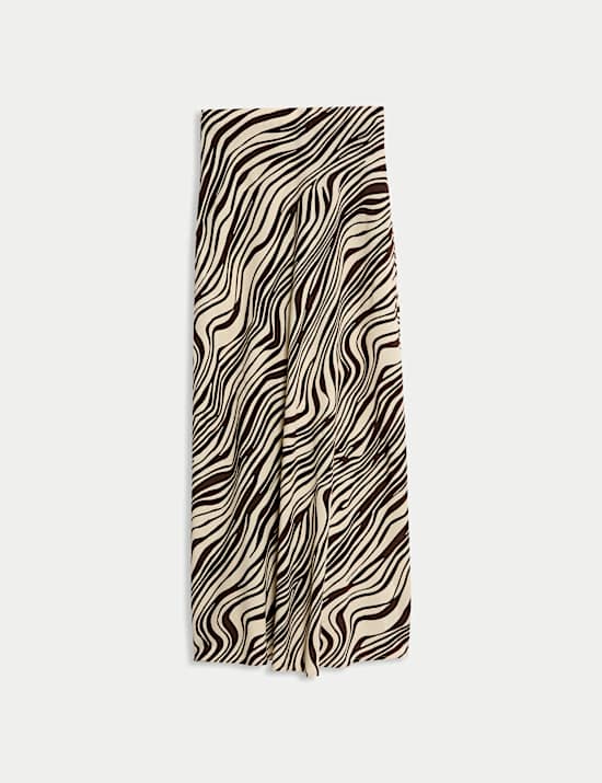 Printed Midaxi Slip Skirt