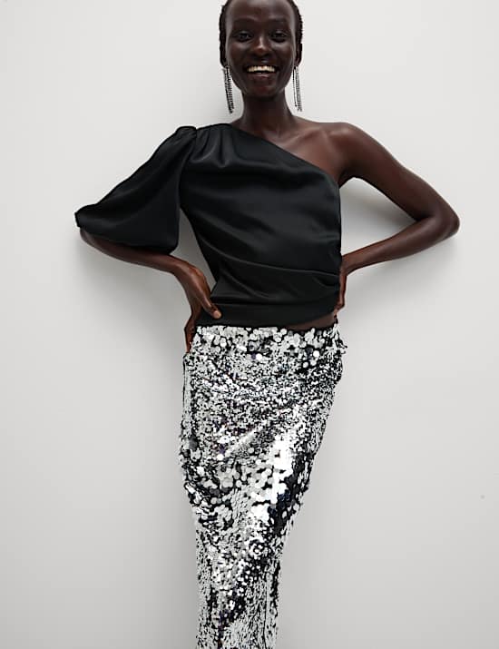 Sequin Midaxi Pencil Skirt