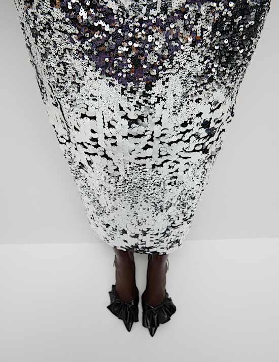 Sequin Midaxi Pencil Skirt