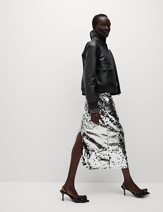 Sequin Midaxi Pencil Skirt