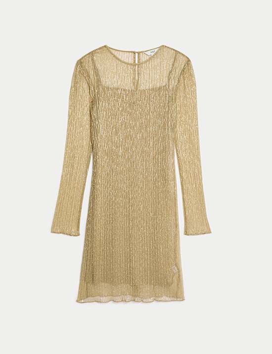 Lurex Sparkly Mini Column Dress