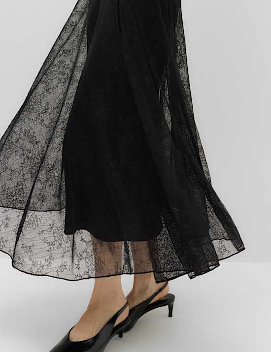 Lace Midaxi Skater Dress