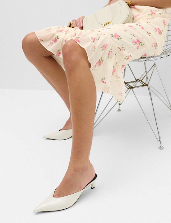 Floral Ruffle Hem Midi Tiered Skirt