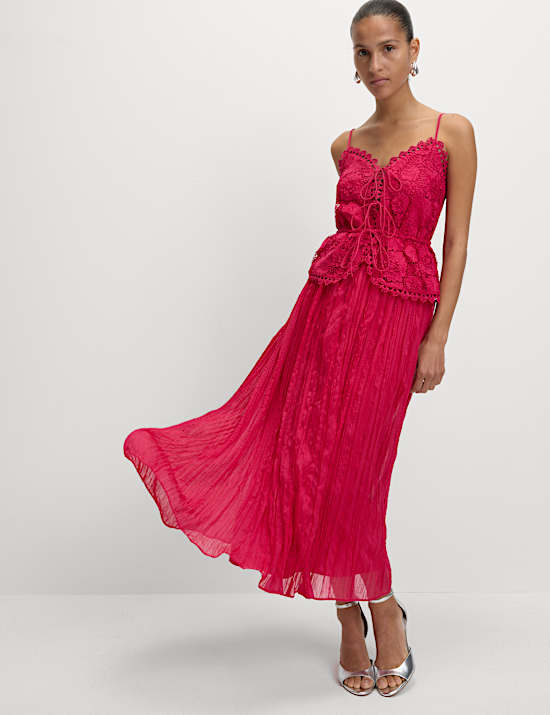 Floral V-Neck Midi Dress