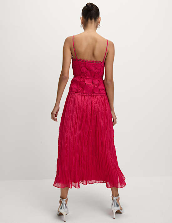 Floral V-Neck Midi Dress