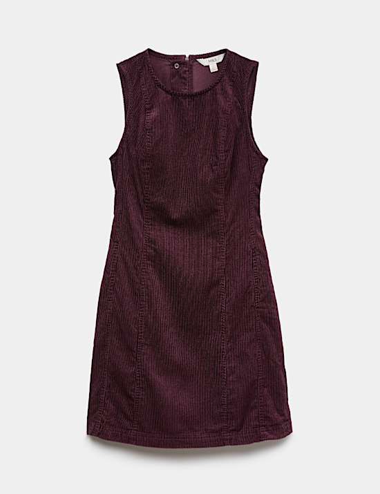 Cord Mini Shift Dress