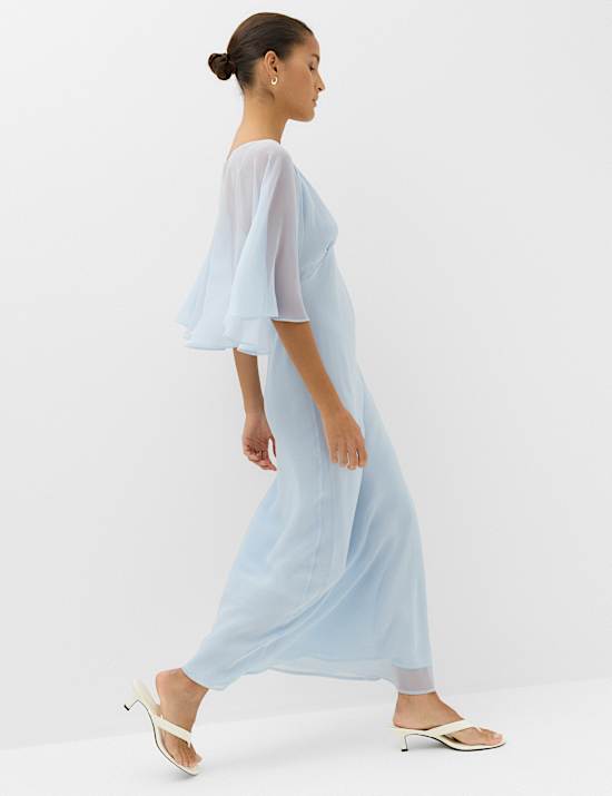 Ruime maxi-jurk met V-hals