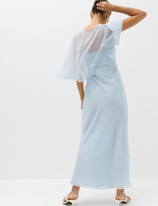 Ruime maxi-jurk met V-hals