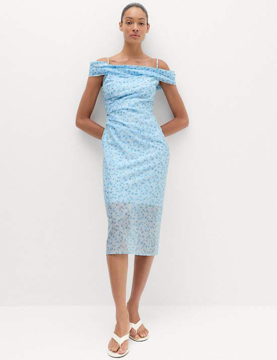 Lyocell Rich Floral Midi Dress