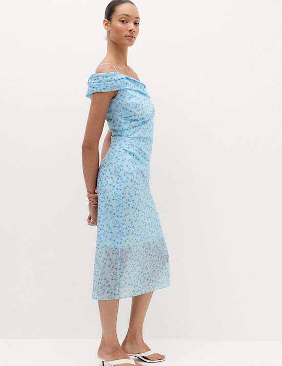 Lyocell Rich Floral Midi Dress