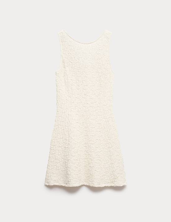Cotton Rich Textured Mini Column Dress