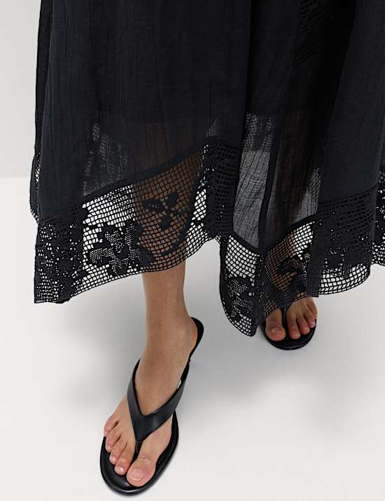 Pure Cotton Lace Maxi Circle Skirt