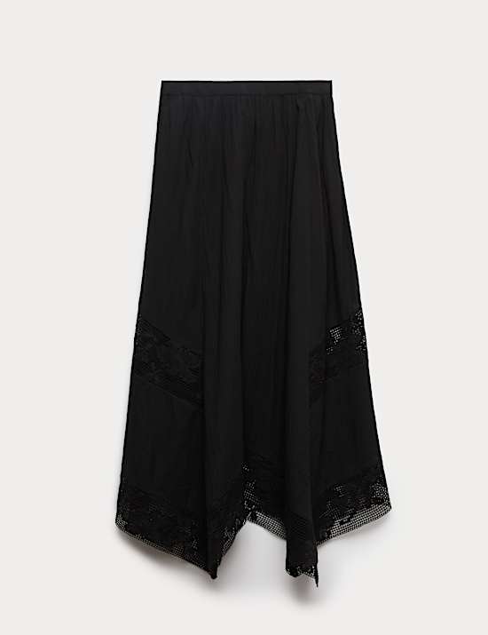 Pure Cotton Lace Maxi Circle Skirt