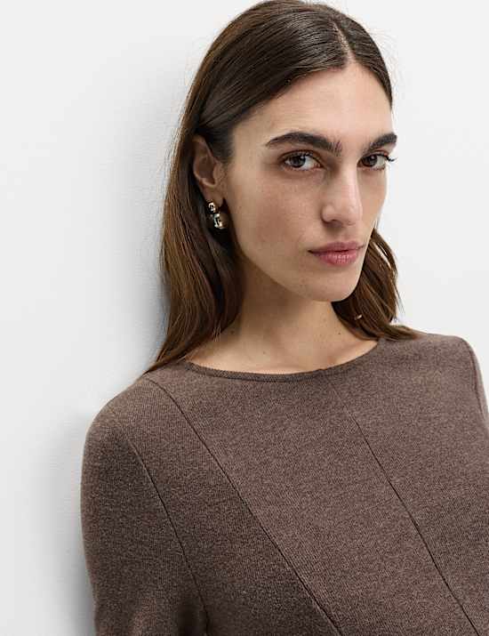 Jersey Round Neck Mini Skater Dress