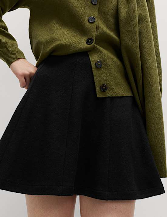 Minirock aus Jersey mit Nahtdetail