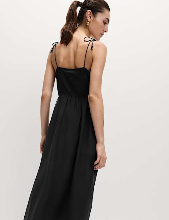 Embellished Sweetheart Neckline Midi Cami Dress