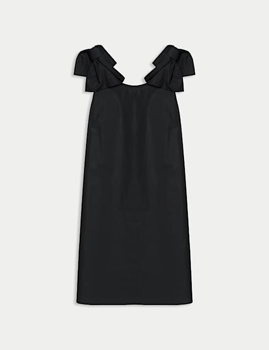 Pure Cotton Bow Detail Mini Column Dress