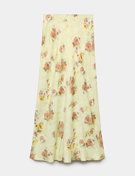 Floral Maxi A-Line Skirt