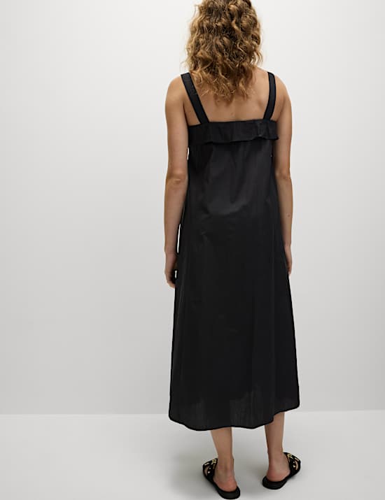 Pure Cotton Ruffle Midaxi Cami Dress