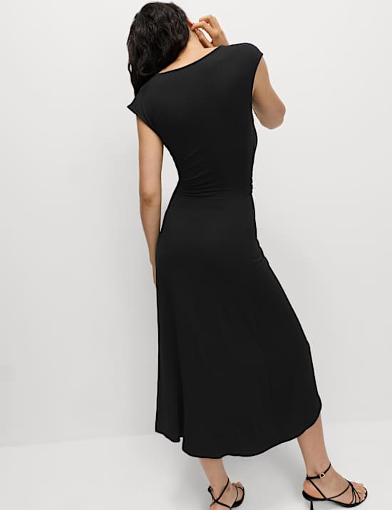 Jersey Twist Front Midaxi Dress