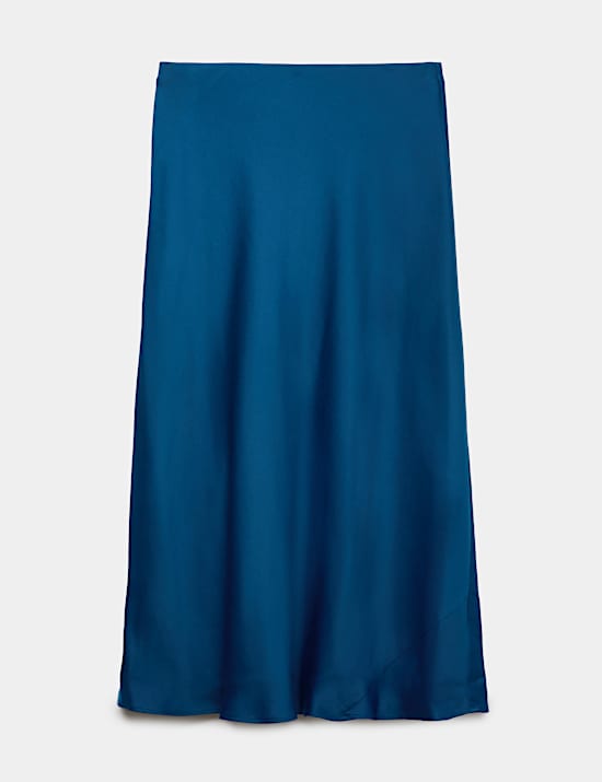 Jupe midi en satin