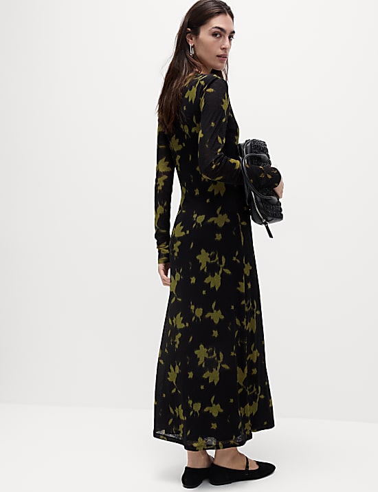 Jersey Floral Midaxi Column Dress