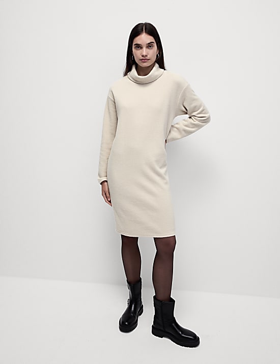 Roll Neck Mini Jumper Dress