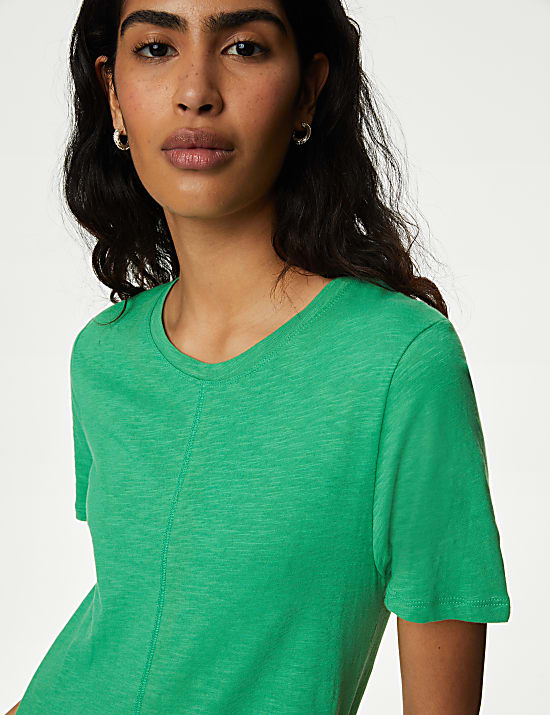 Jersey Round Neck Midi T-Shirt Dress