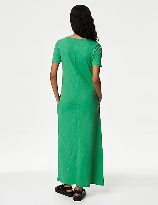 Jersey Round Neck Midi T-Shirt Dress