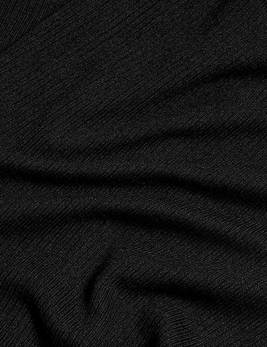 Ribbed V-Neck Midi Column Dress