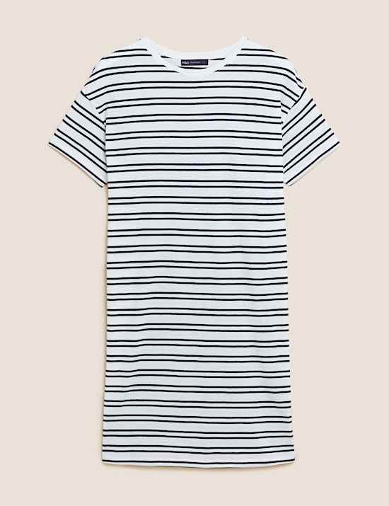 Pure Cotton Striped T-Shirt Dress