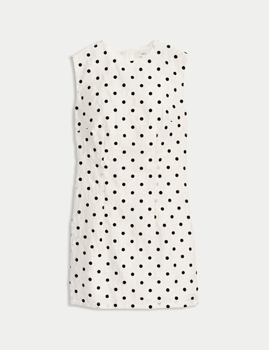 Polka Dot Mini Shift Dress